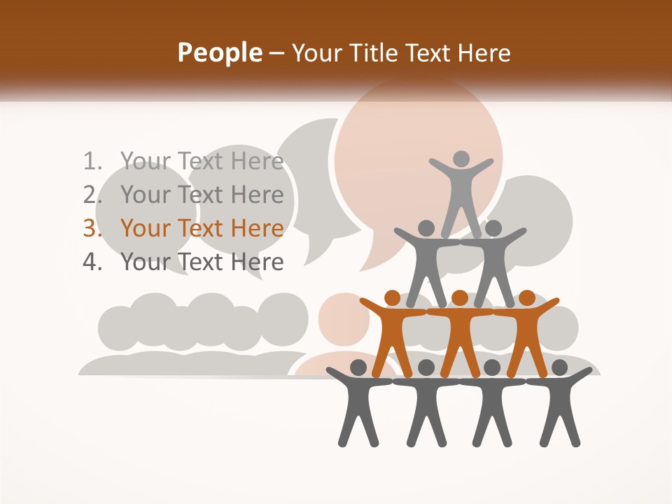 A Group Of People With Speech Bubbles On A White Background PowerPoint Template