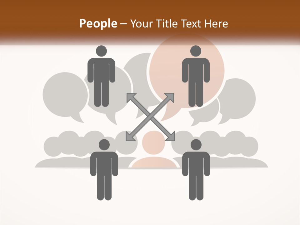 A Group Of People With Speech Bubbles On A White Background PowerPoint Template