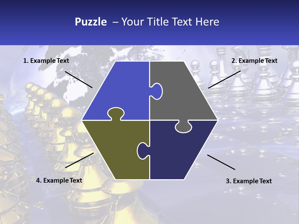 A Group Of Chess Pieces With A World Map In The Background PowerPoint Template