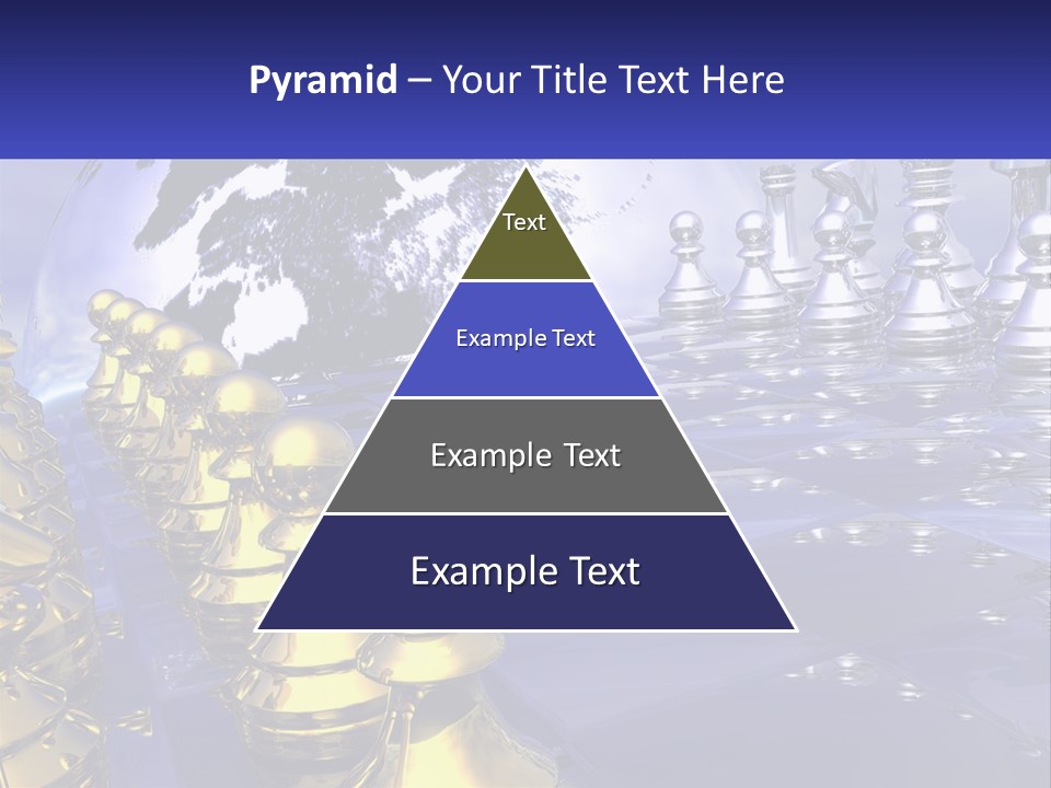 A Group Of Chess Pieces With A World Map In The Background PowerPoint Template