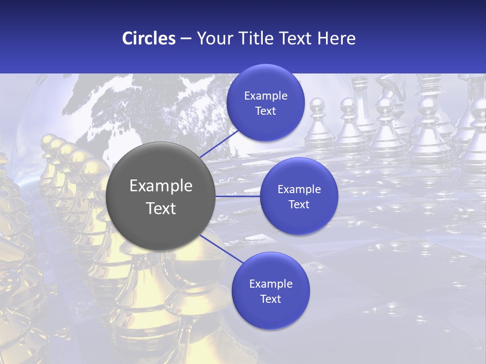 A Group Of Chess Pieces With A World Map In The Background PowerPoint Template
