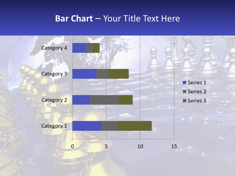 A Group Of Chess Pieces With A World Map In The Background PowerPoint Template