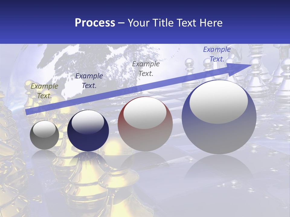 A Group Of Chess Pieces With A World Map In The Background PowerPoint Template