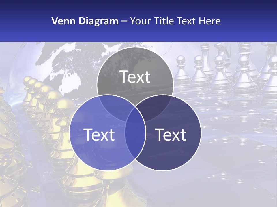 A Group Of Chess Pieces With A World Map In The Background PowerPoint Template