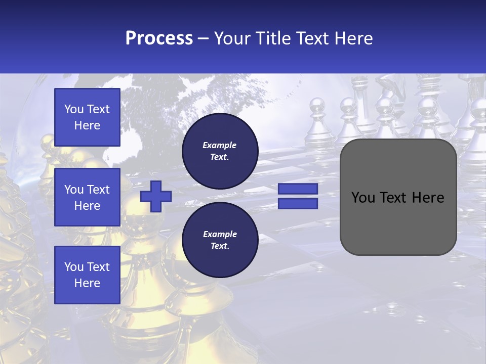 A Group Of Chess Pieces With A World Map In The Background PowerPoint Template