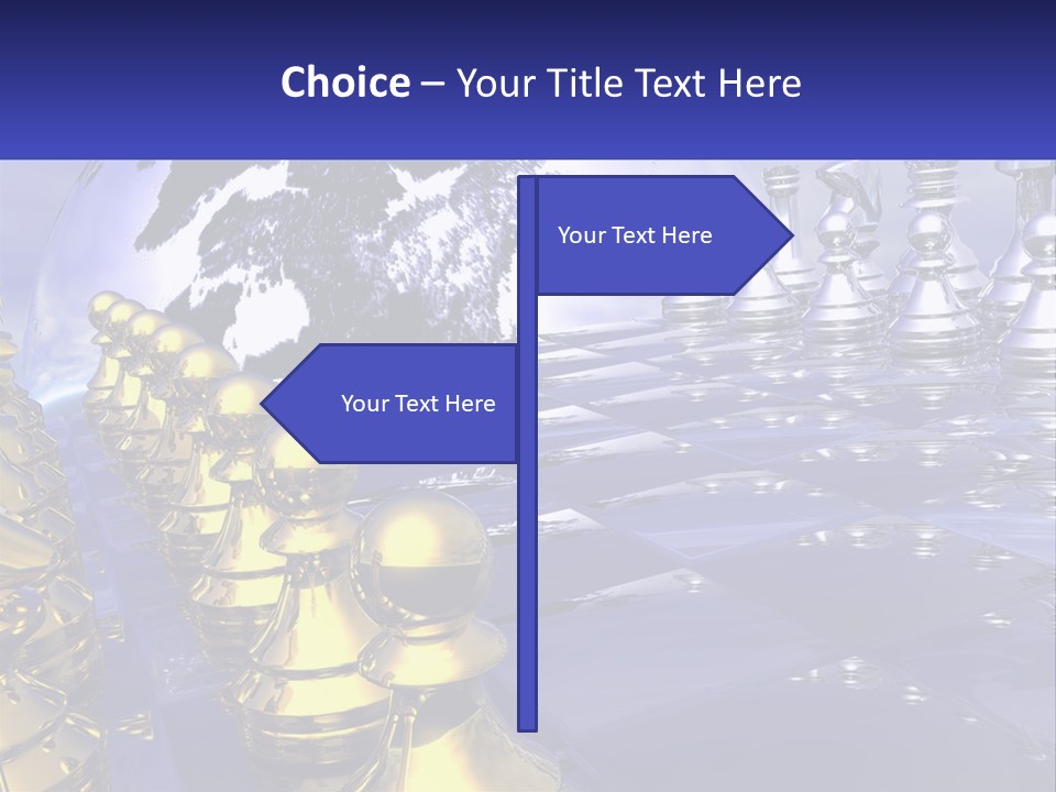 A Group Of Chess Pieces With A World Map In The Background PowerPoint Template