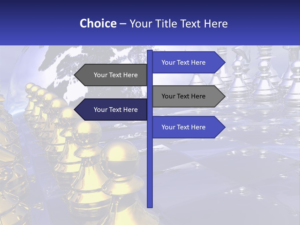 A Group Of Chess Pieces With A World Map In The Background PowerPoint Template