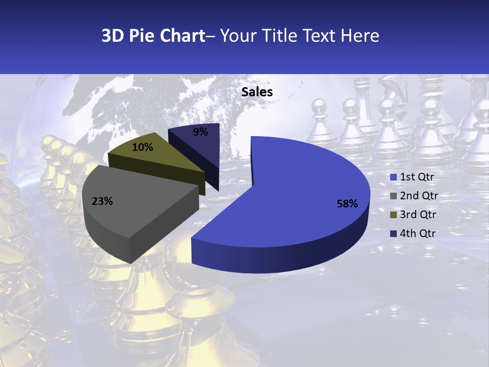 A Group Of Chess Pieces With A World Map In The Background PowerPoint Template