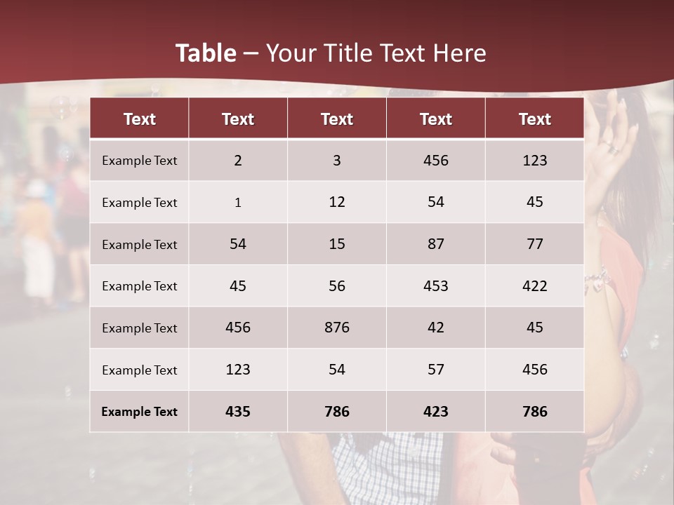 A Man And Woman Are Kissing In Front Of A Crowd Of People PowerPoint Template