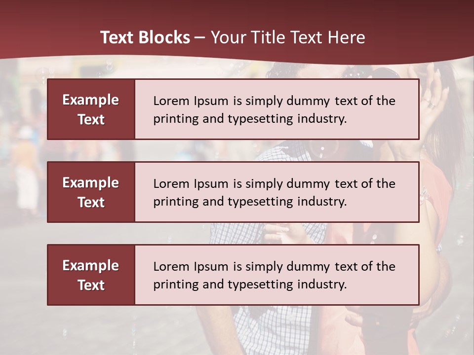 A Man And Woman Are Kissing In Front Of A Crowd Of People PowerPoint Template