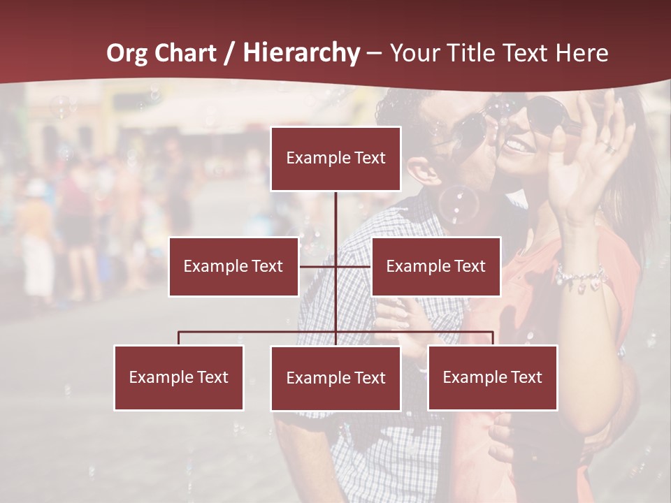 A Man And Woman Are Kissing In Front Of A Crowd Of People PowerPoint Template