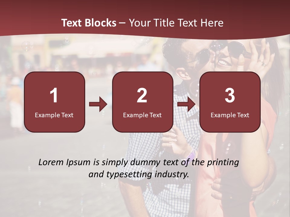 A Man And Woman Are Kissing In Front Of A Crowd Of People PowerPoint Template
