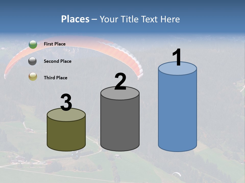 A Person Paragliding Over A Lush Green Hillside PowerPoint Template