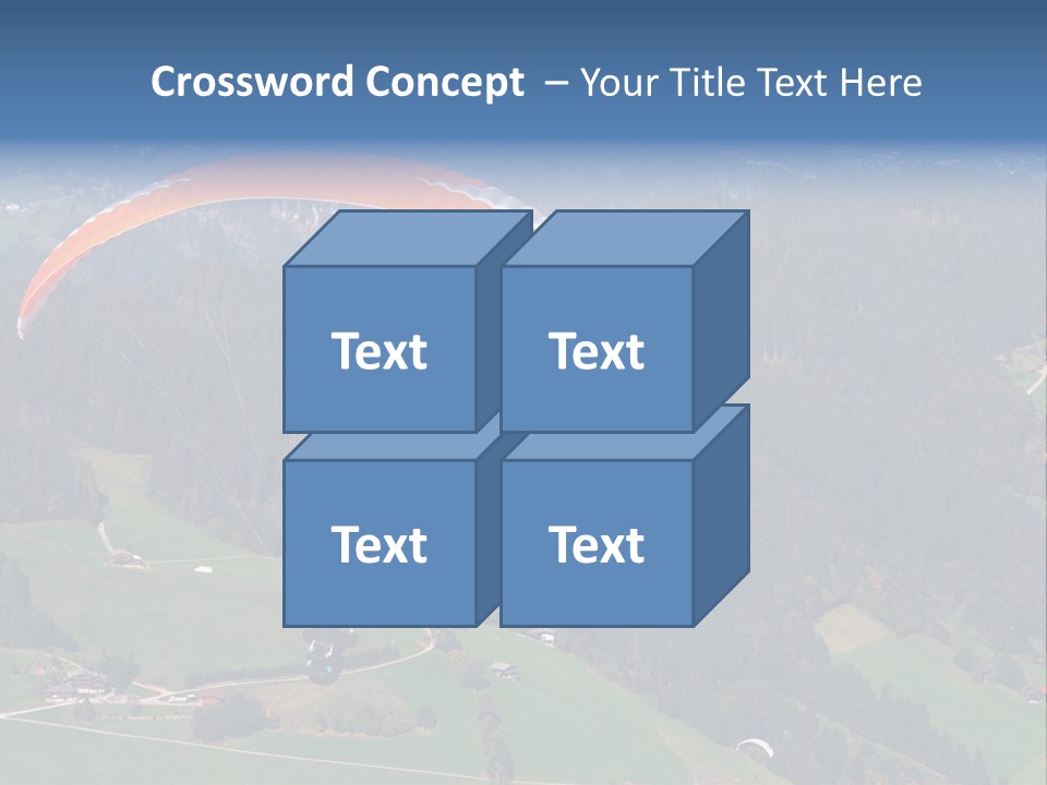 A Person Paragliding Over A Lush Green Hillside PowerPoint Template