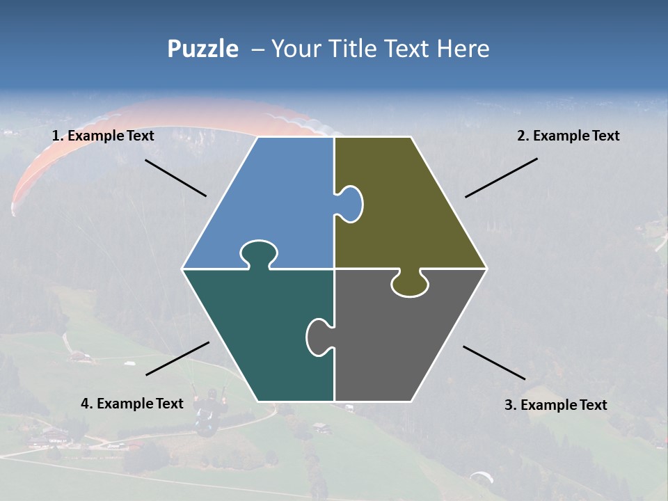 A Person Paragliding Over A Lush Green Hillside PowerPoint Template