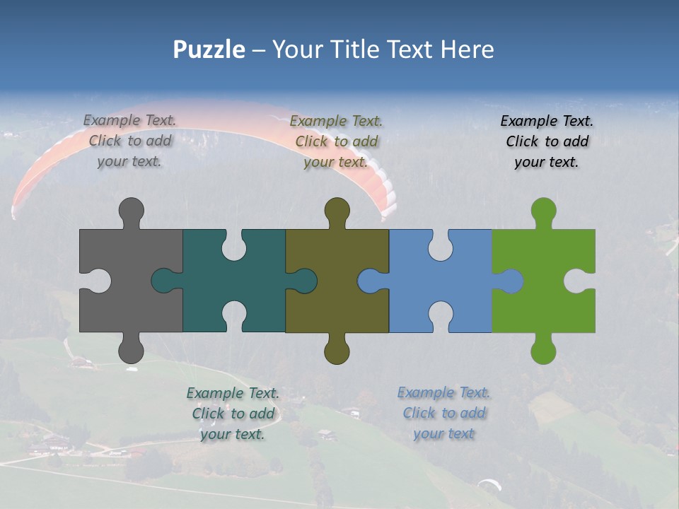 A Person Paragliding Over A Lush Green Hillside PowerPoint Template