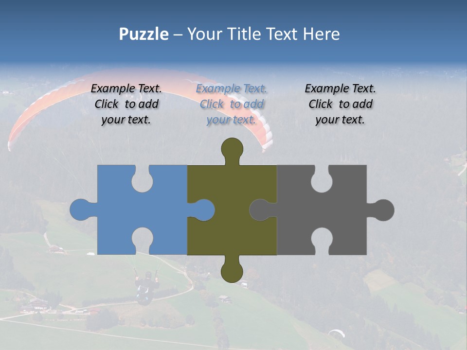 A Person Paragliding Over A Lush Green Hillside PowerPoint Template