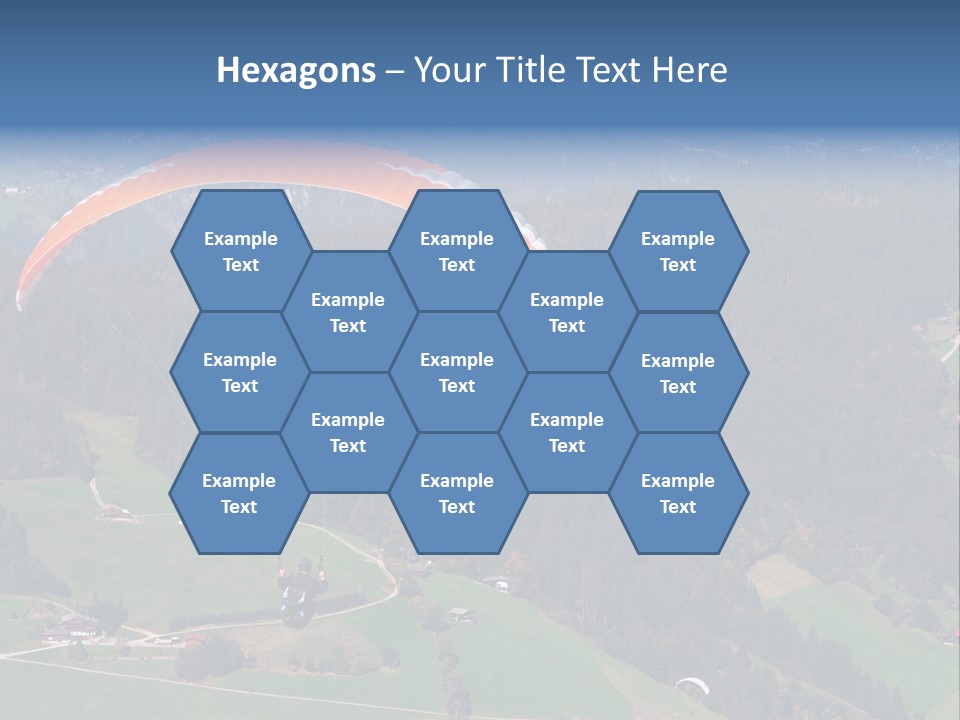 A Person Paragliding Over A Lush Green Hillside PowerPoint Template