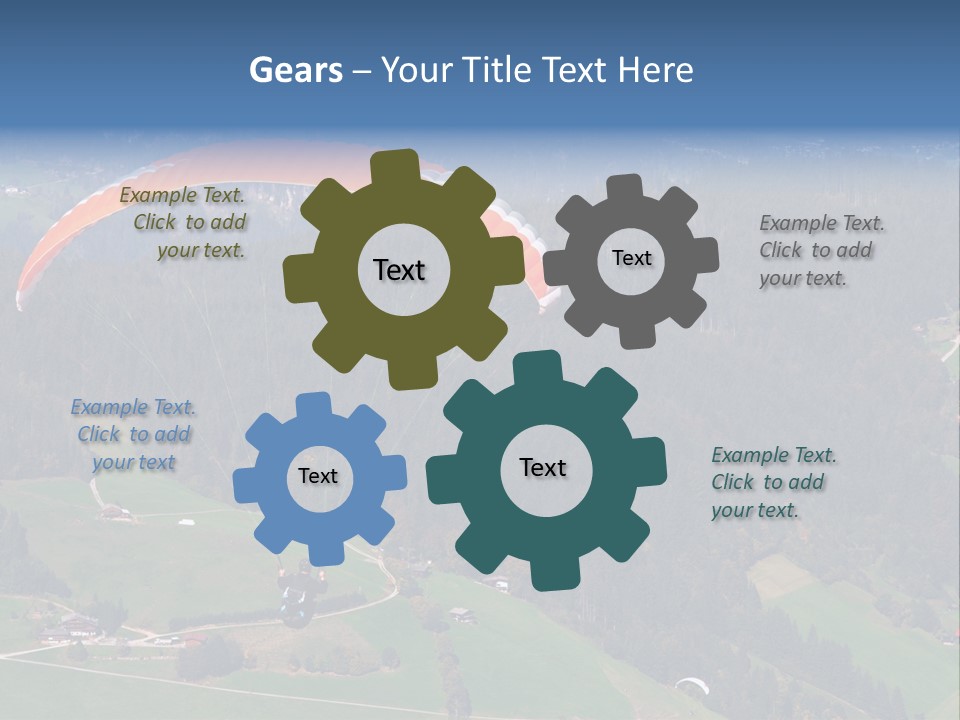 A Person Paragliding Over A Lush Green Hillside PowerPoint Template