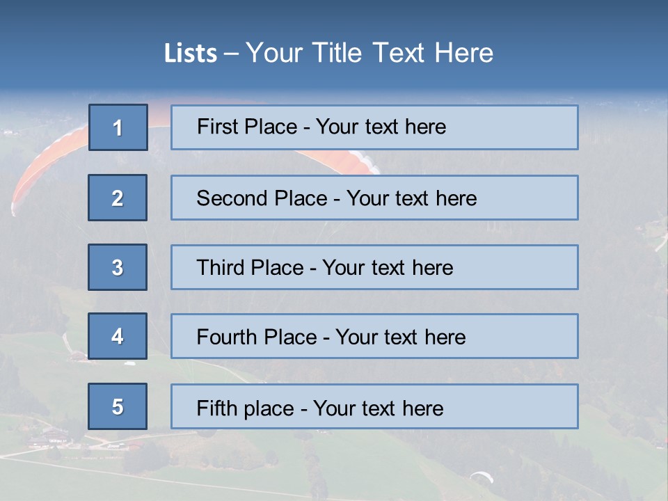 A Person Paragliding Over A Lush Green Hillside PowerPoint Template