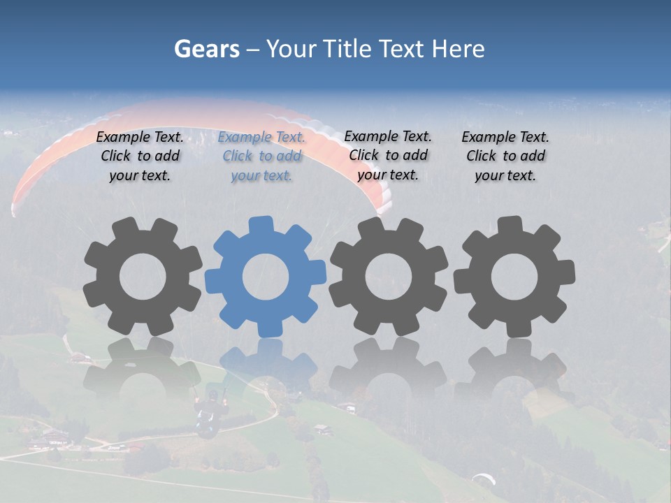 A Person Paragliding Over A Lush Green Hillside PowerPoint Template