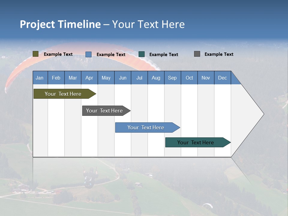 A Person Paragliding Over A Lush Green Hillside PowerPoint Template