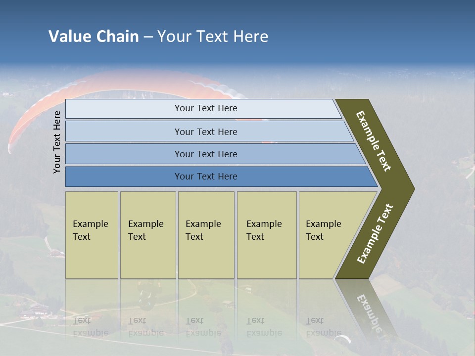 A Person Paragliding Over A Lush Green Hillside PowerPoint Template