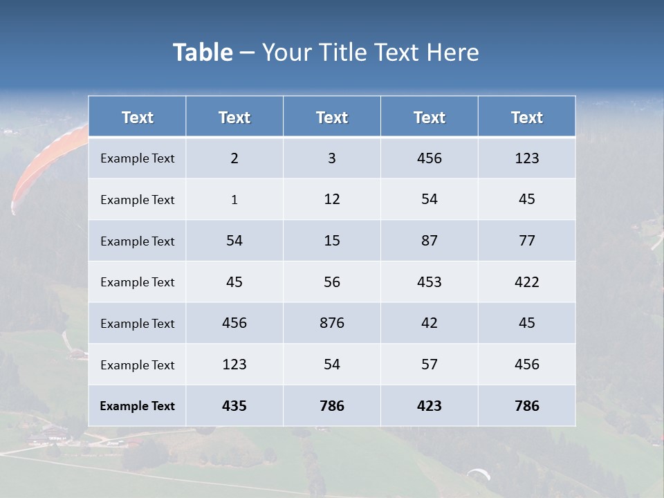 A Person Paragliding Over A Lush Green Hillside PowerPoint Template