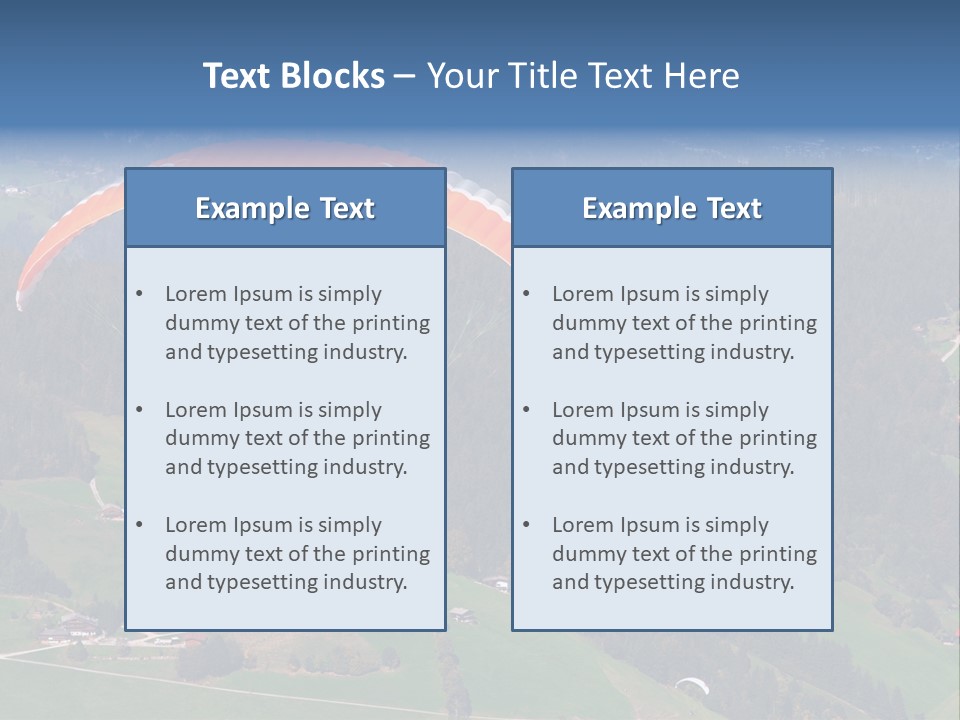 A Person Paragliding Over A Lush Green Hillside PowerPoint Template