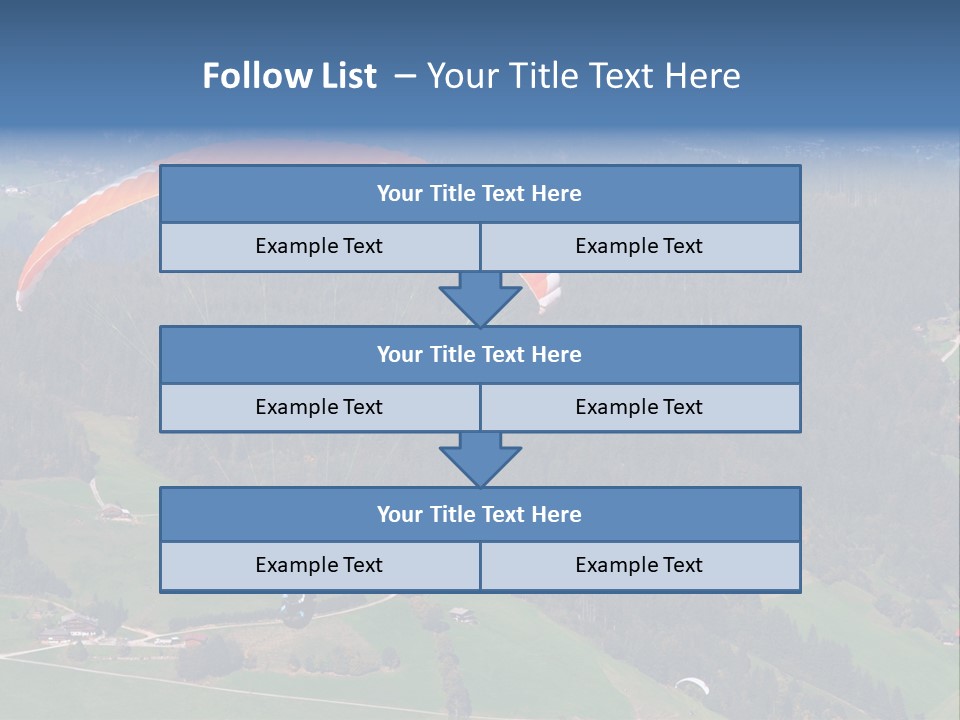A Person Paragliding Over A Lush Green Hillside PowerPoint Template