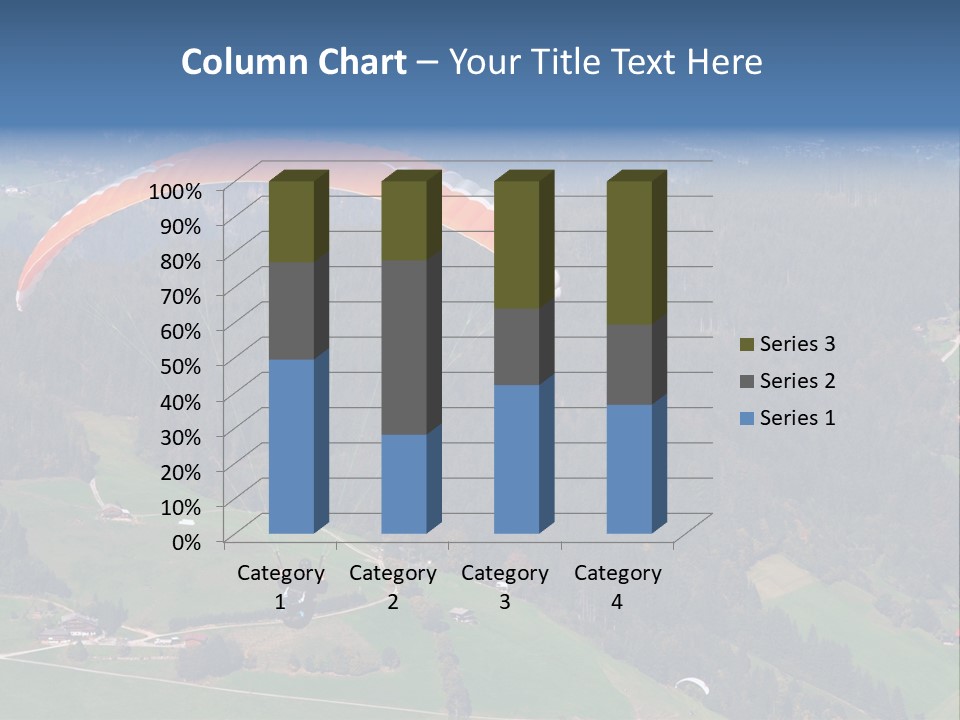 A Person Paragliding Over A Lush Green Hillside PowerPoint Template