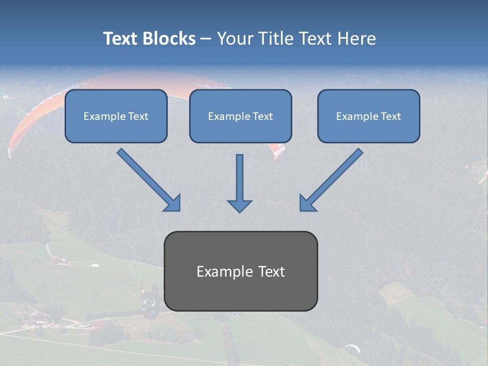 A Person Paragliding Over A Lush Green Hillside PowerPoint Template