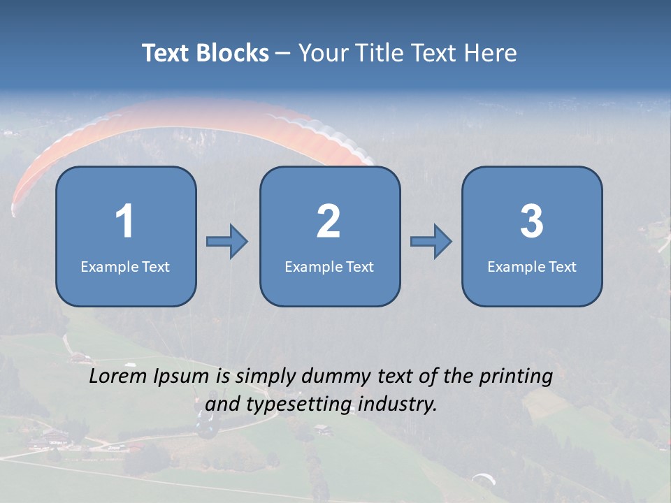 A Person Paragliding Over A Lush Green Hillside PowerPoint Template