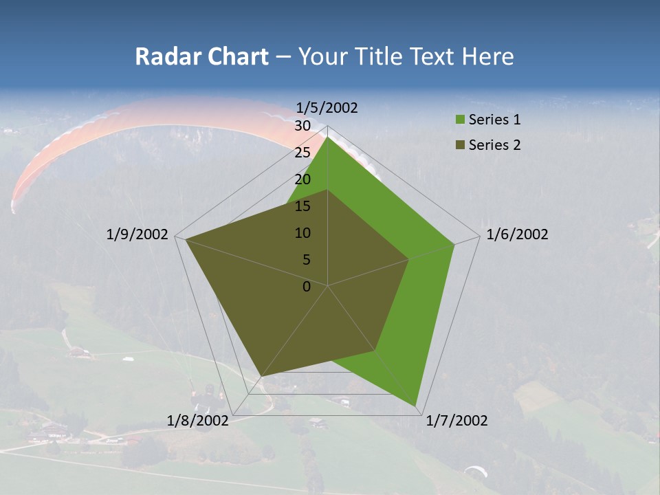 A Person Paragliding Over A Lush Green Hillside PowerPoint Template