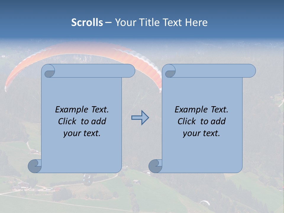 A Person Paragliding Over A Lush Green Hillside PowerPoint Template