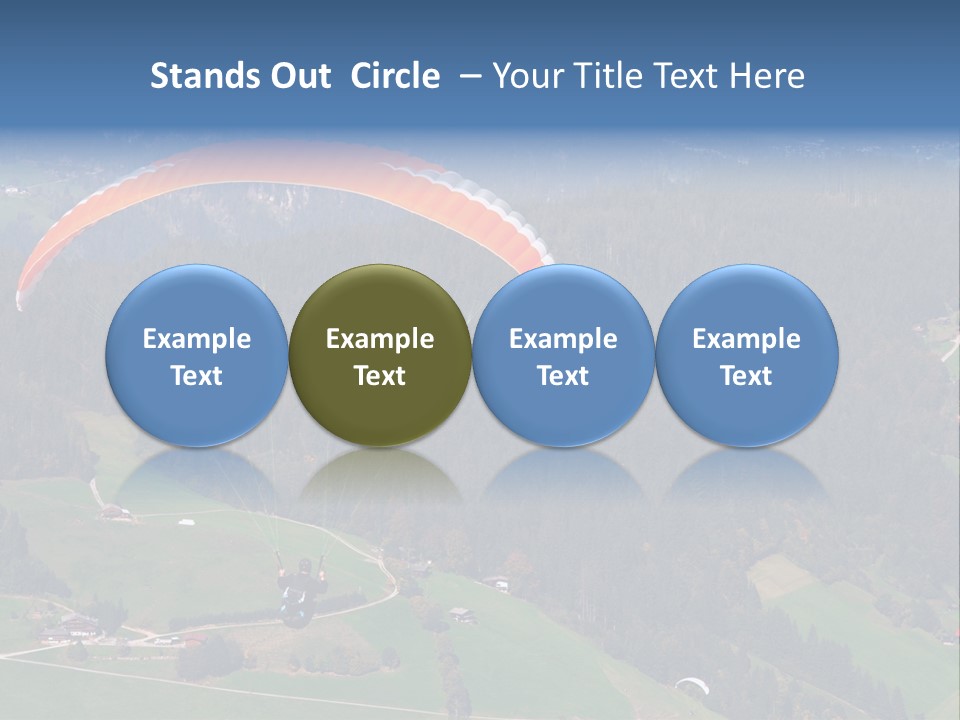 A Person Paragliding Over A Lush Green Hillside PowerPoint Template