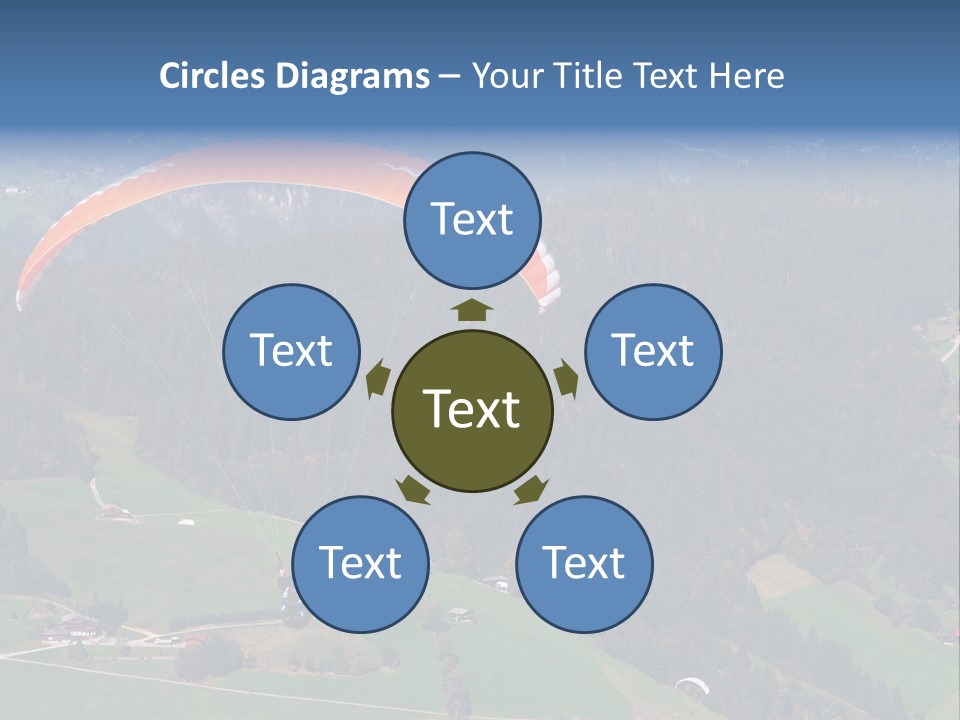 A Person Paragliding Over A Lush Green Hillside PowerPoint Template