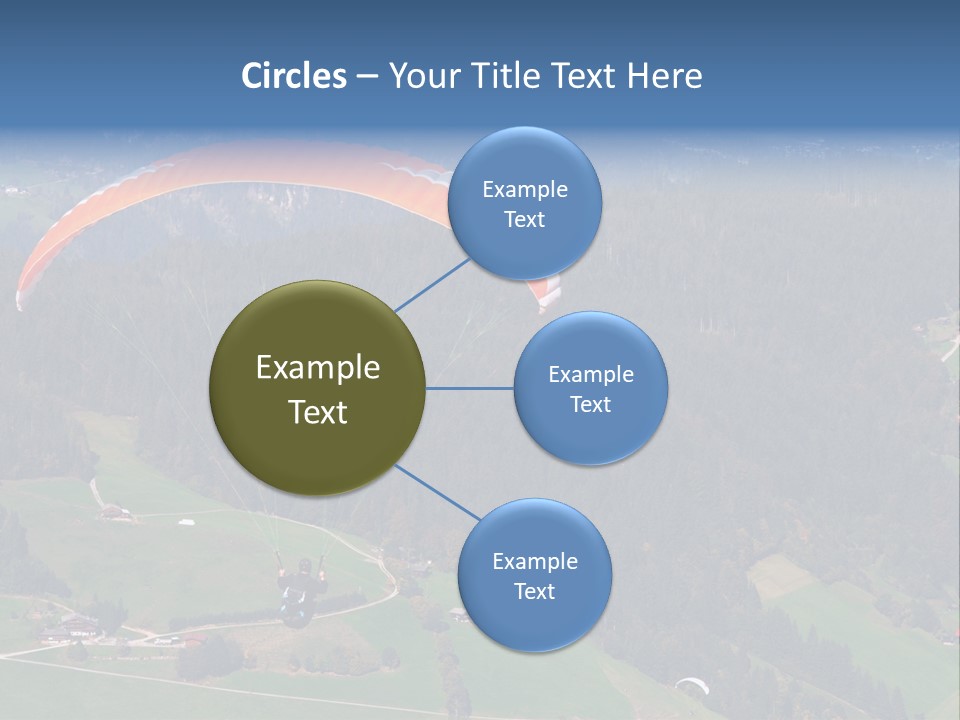 A Person Paragliding Over A Lush Green Hillside PowerPoint Template