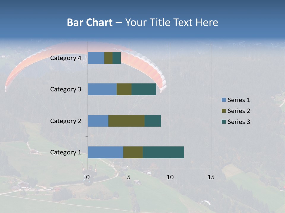 A Person Paragliding Over A Lush Green Hillside PowerPoint Template