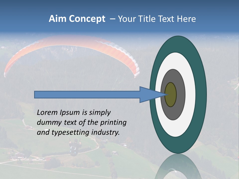 A Person Paragliding Over A Lush Green Hillside PowerPoint Template