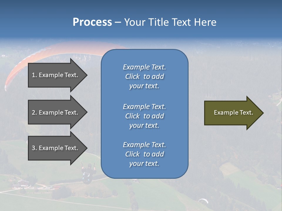 A Person Paragliding Over A Lush Green Hillside PowerPoint Template