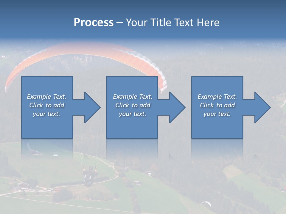 A Person Paragliding Over A Lush Green Hillside PowerPoint Template