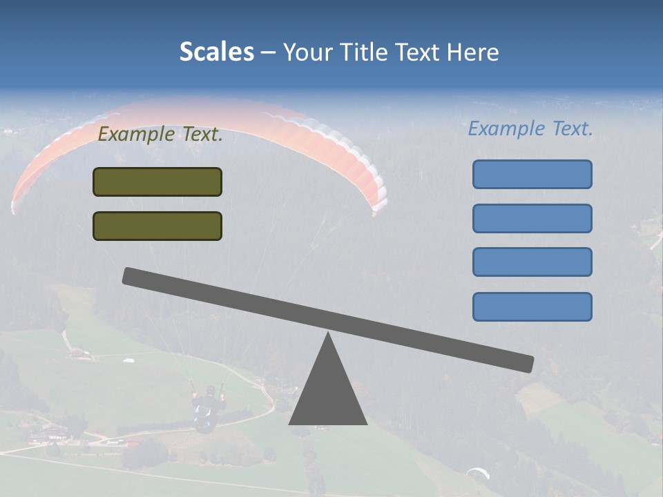 A Person Paragliding Over A Lush Green Hillside PowerPoint Template