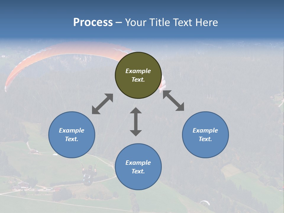 A Person Paragliding Over A Lush Green Hillside PowerPoint Template