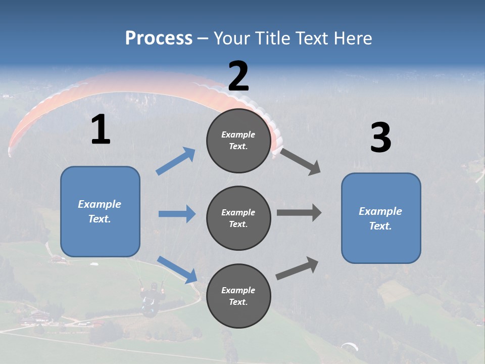 A Person Paragliding Over A Lush Green Hillside PowerPoint Template