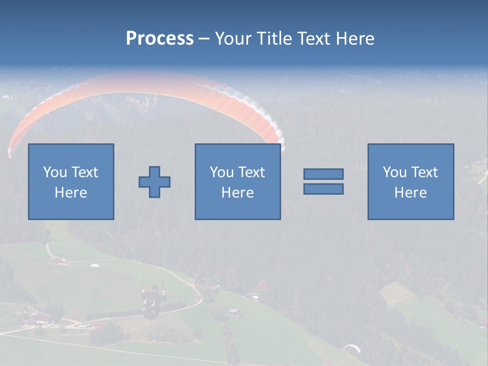 A Person Paragliding Over A Lush Green Hillside PowerPoint Template