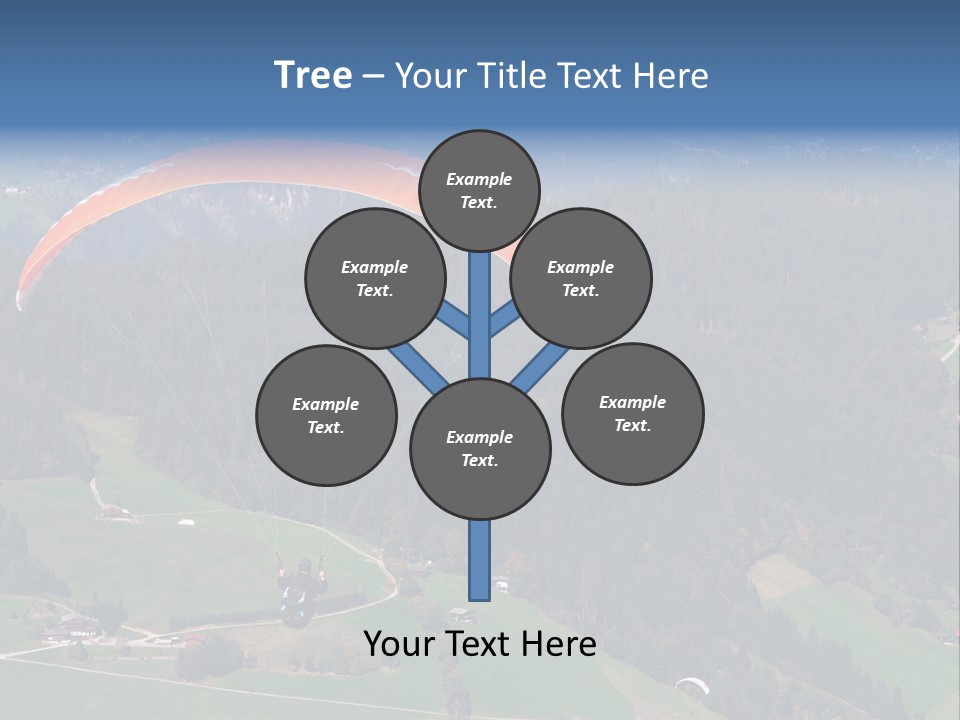 A Person Paragliding Over A Lush Green Hillside PowerPoint Template