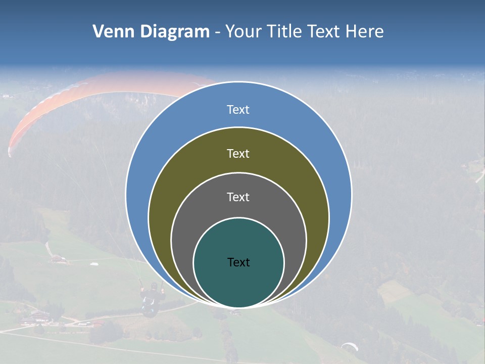 A Person Paragliding Over A Lush Green Hillside PowerPoint Template
