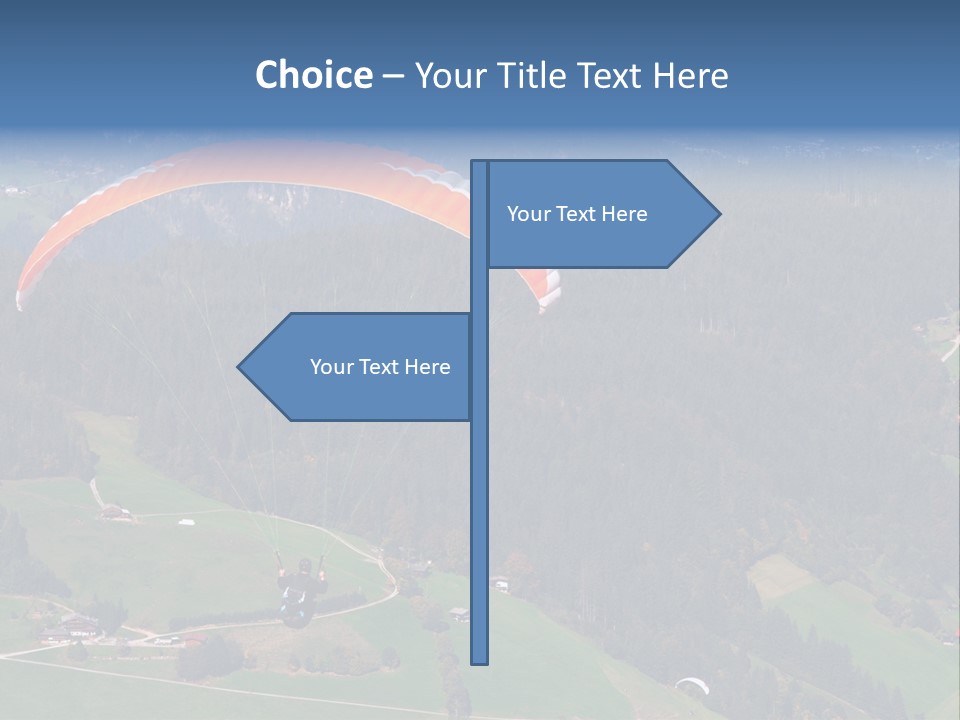 A Person Paragliding Over A Lush Green Hillside PowerPoint Template