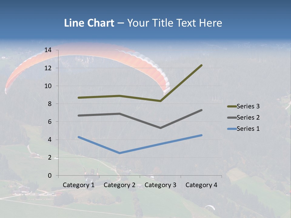 A Person Paragliding Over A Lush Green Hillside PowerPoint Template